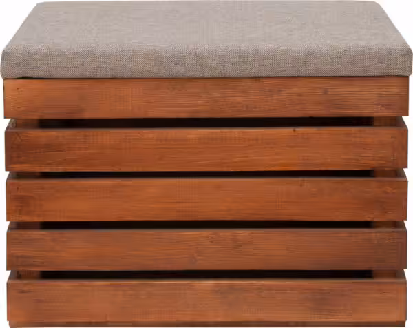 Skrzynia drewniana tapicerowana bejcowana