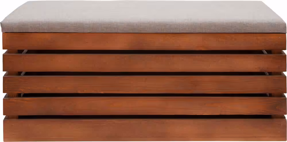 Skrzynia drewniana tapicerowana bejcowana