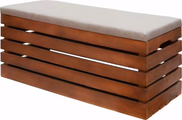 Skrzynia drewniana tapicerowana bejcowana