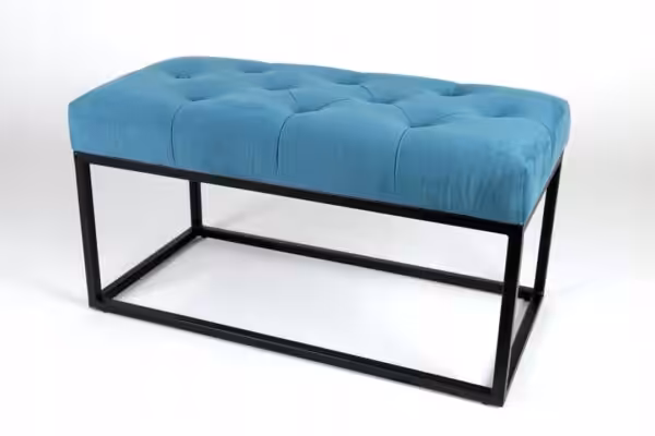 Pufa Ławeczka Pikowana Ławka 80cm Metalowa