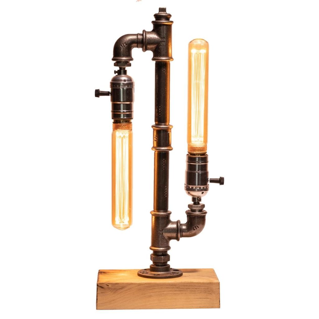 podwojna lampa handmade 1024x1024 - Lampa rustykalna premium - podwójna