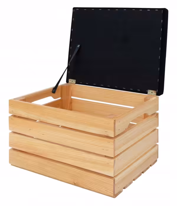 Pufa Kufer Skrzynia Modrzew