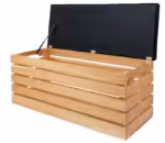 Pufa Kufer Skrzynia Modrzew Pikowana