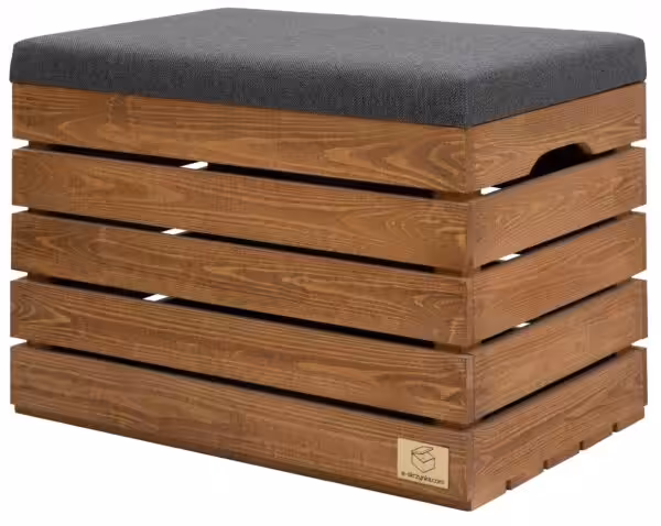 Skrzynia Drewniana Otwierana 60x40x45cm