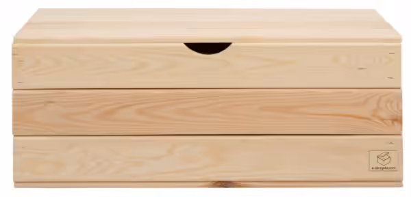 Skrzynia Drewniana Naturalna  Kufer Otwierany 80cm